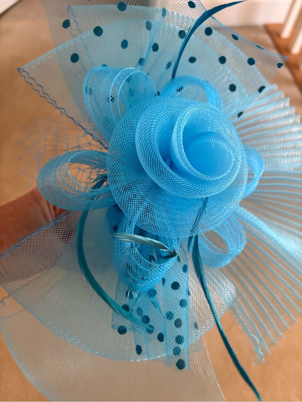 Kentucky Derby Races Blue Fascinator Headpiece for Women